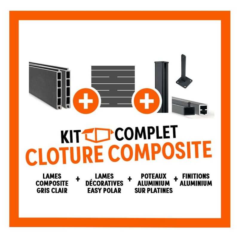 Kit Cl Ture Composite Sur Platines Lame D Corative Easy Polar