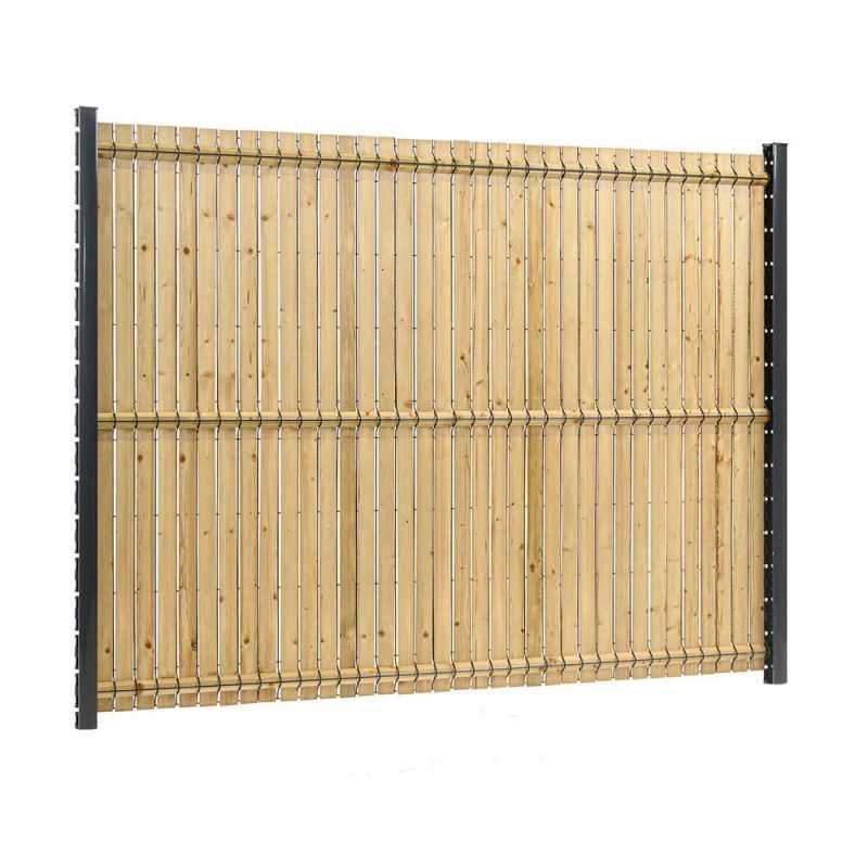 Clôture en bois classique 120 x 210 cm