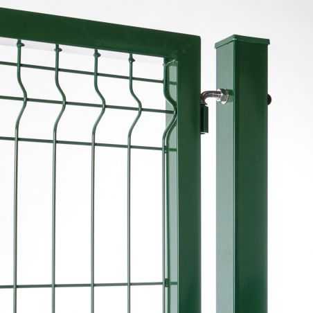 Portillon 1 vantail gris ou vert pour clôture et grillage rigideEurope  Clôture