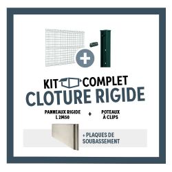 Kit Grillage Rigide - Gamme Pro Plus - Panneau - Poteau - Soubassement