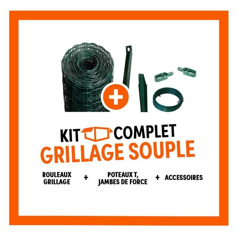 Kits grillage souple, Kits clôture souple, Packs grillage souple