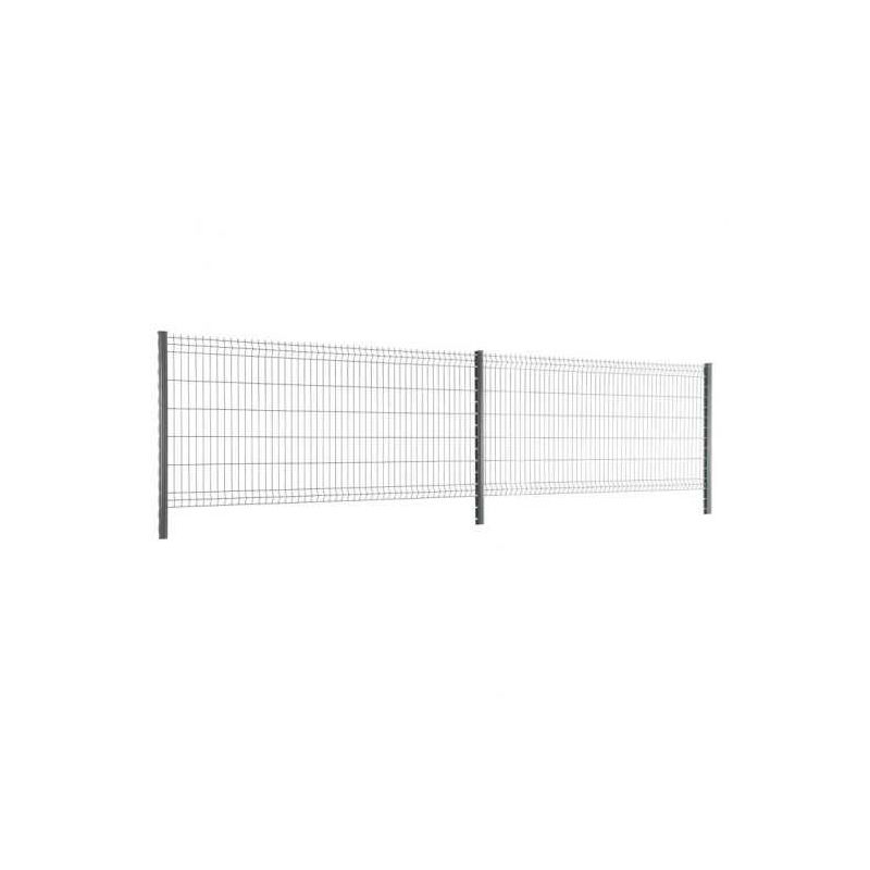 Panneau pour clôture rigide / Grillage de 2m00 de longueur avec fils  horizontaux de 5mm et mailles de 50mm 1m53 Noir (RAL 9005)